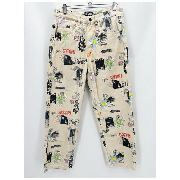 UO M/SF/T Mad Minds Heavenly People Painter Jeans Size‎ 28 Ivory Relaxed Skater - Picture 2 of 12
